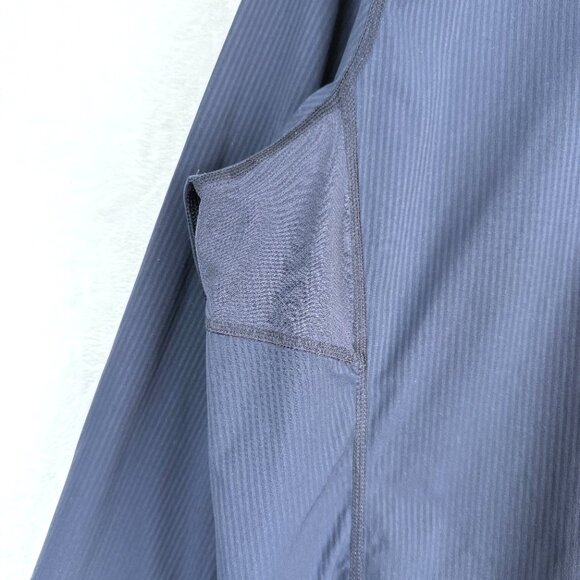 Lululemon Athletica Striped Vented Hidden Placket Button Down Shirt Mens XL Blue - Picture 4 of 8